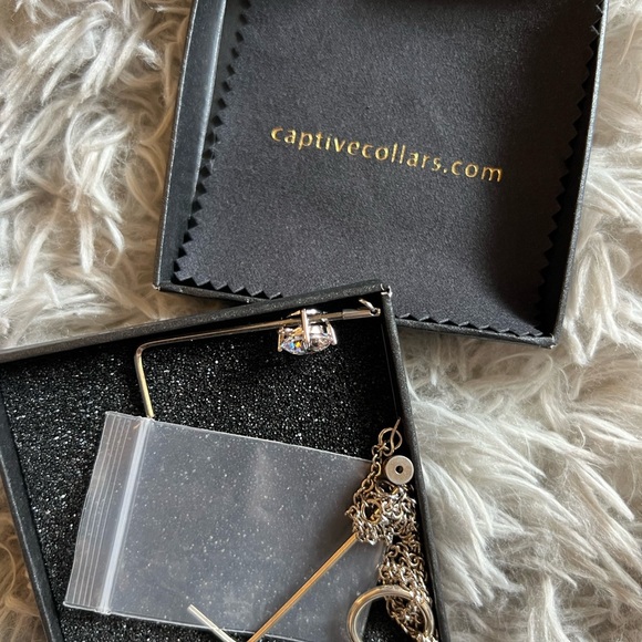 Lockable necklace silver collar chain - Picture 3 of 4